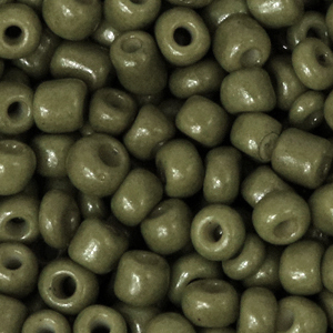 Rocailles 4mm khaki green, 20 gram